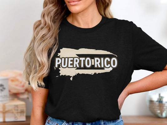Puerto Rico Graphic Print Black T-Shirt product type