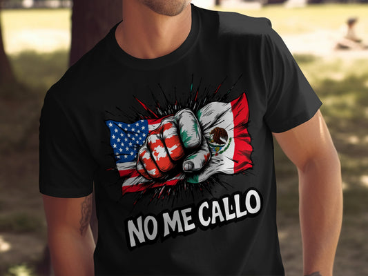 No Me Callo Fist Flags Graphic T-shirt product