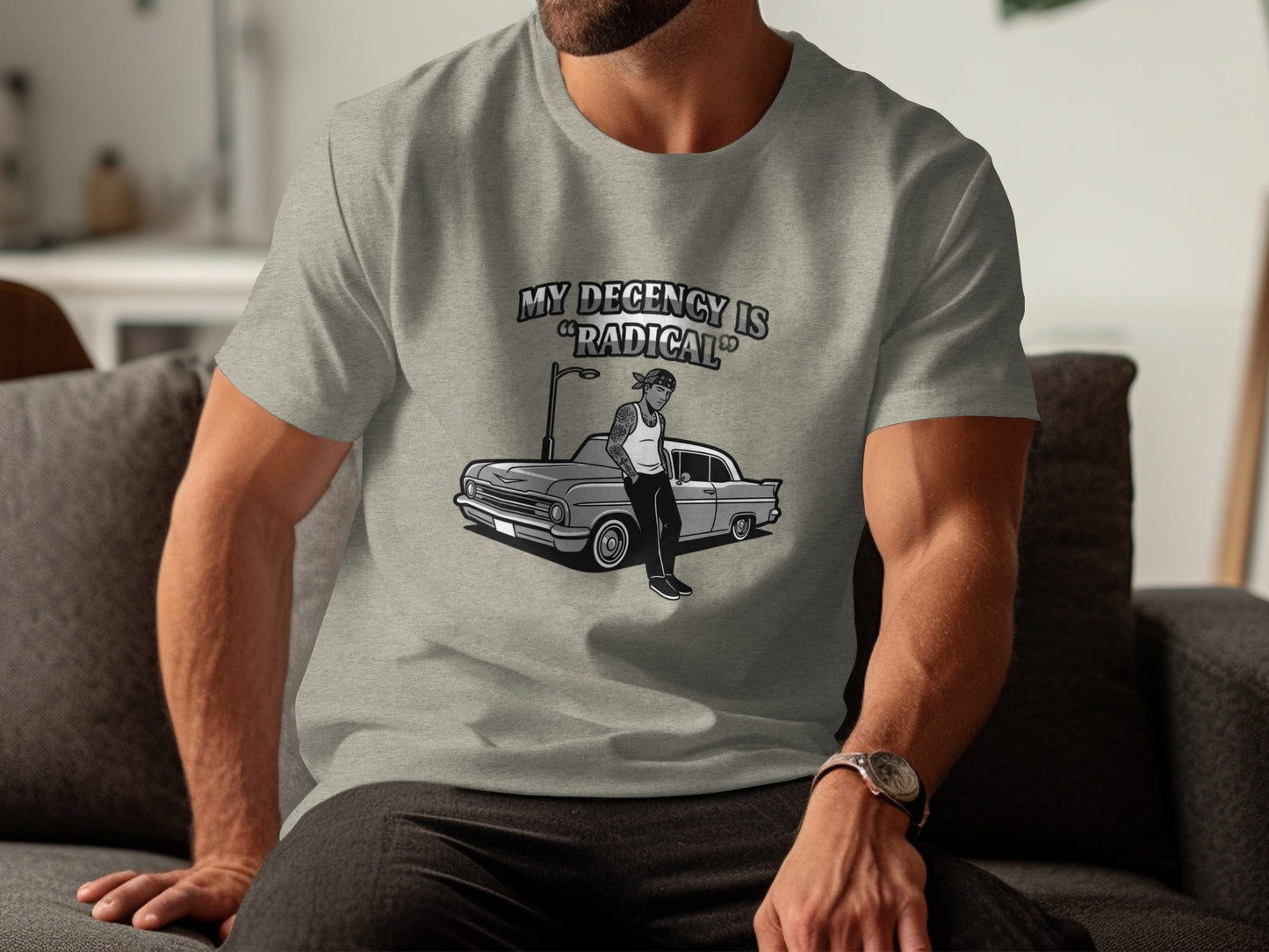My Decency is Radical Car Graphic Tee Shirt