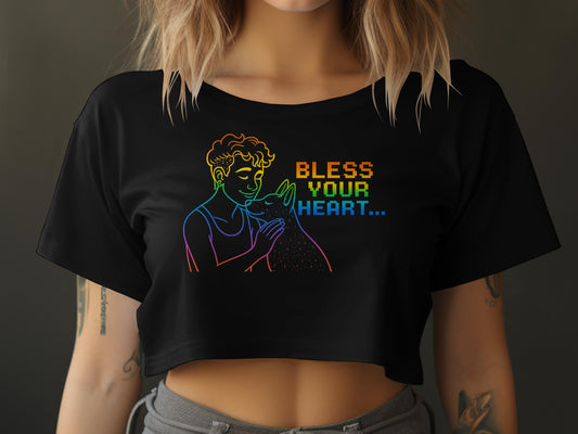Bless Your Heart Graphic Short Sleeve Crop Top product