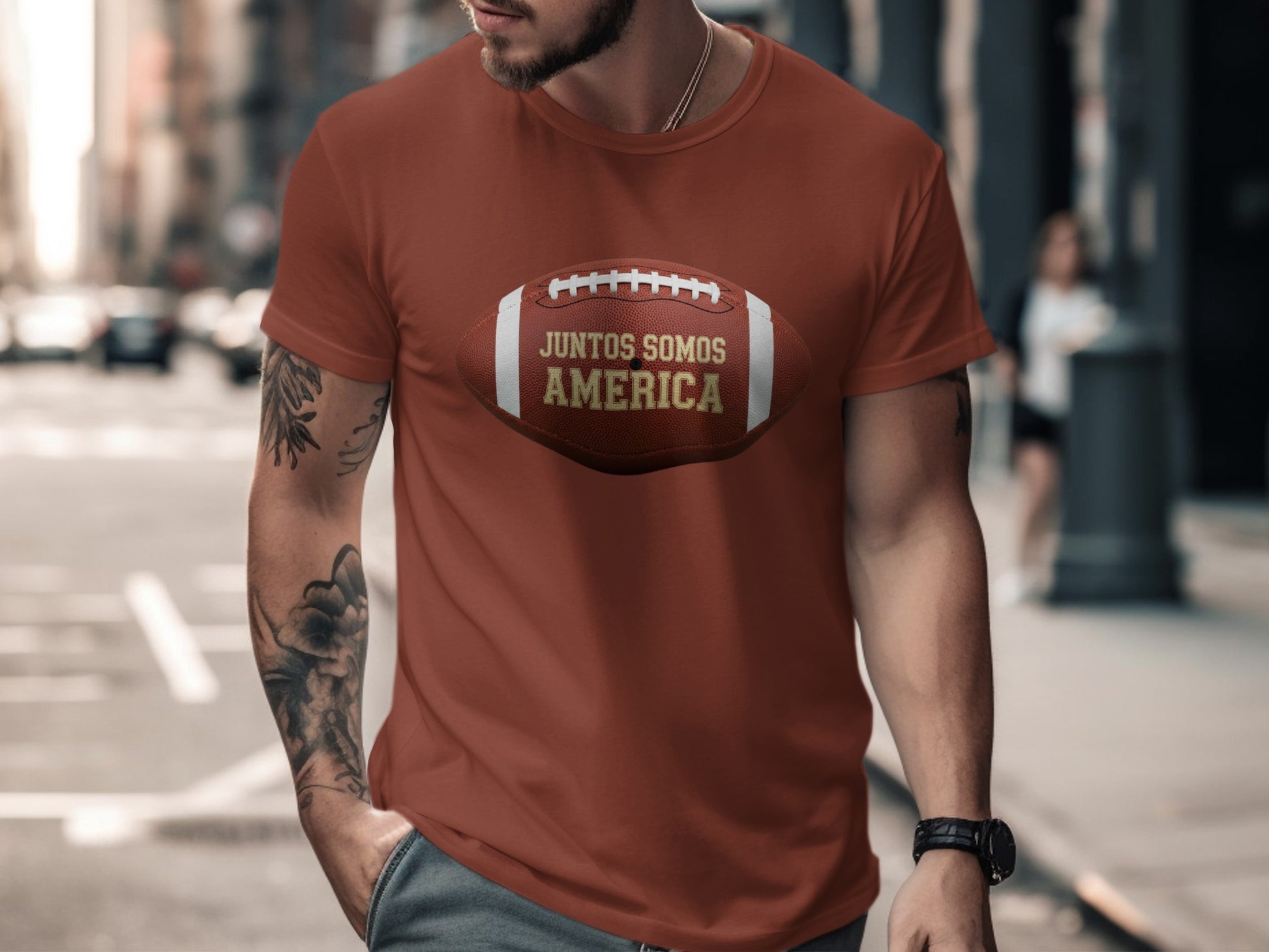 Juntos Somos América Football Graphic T-shirt