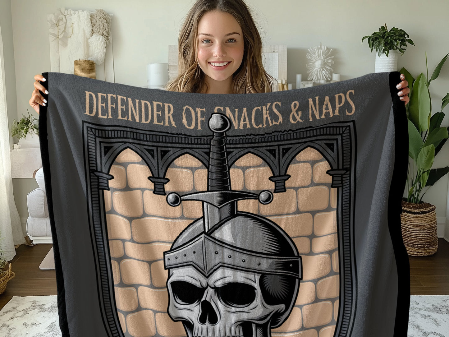 Defender of Snacks and Naps Blanket product type