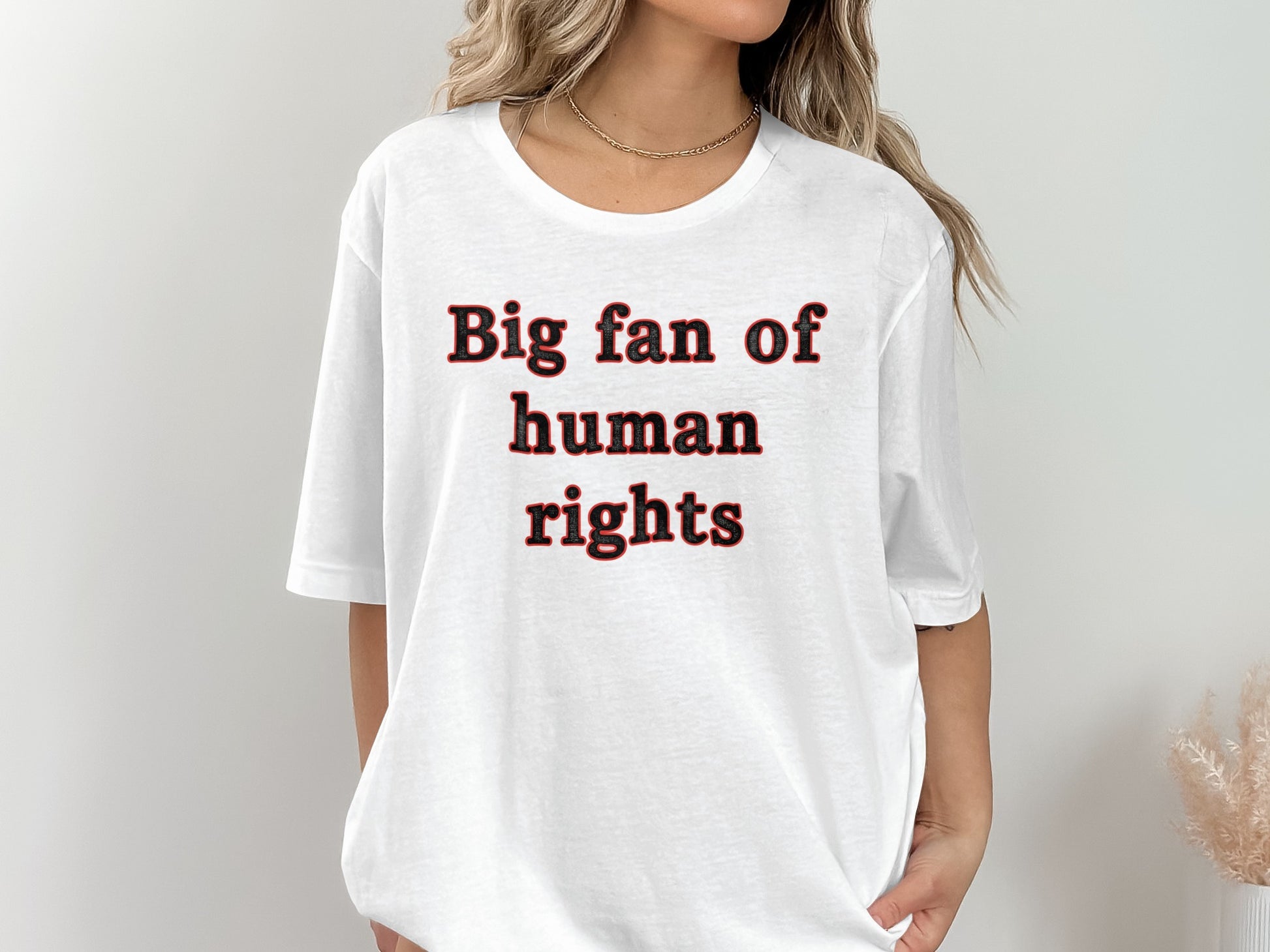 Big fan of human rights graphic shirt product