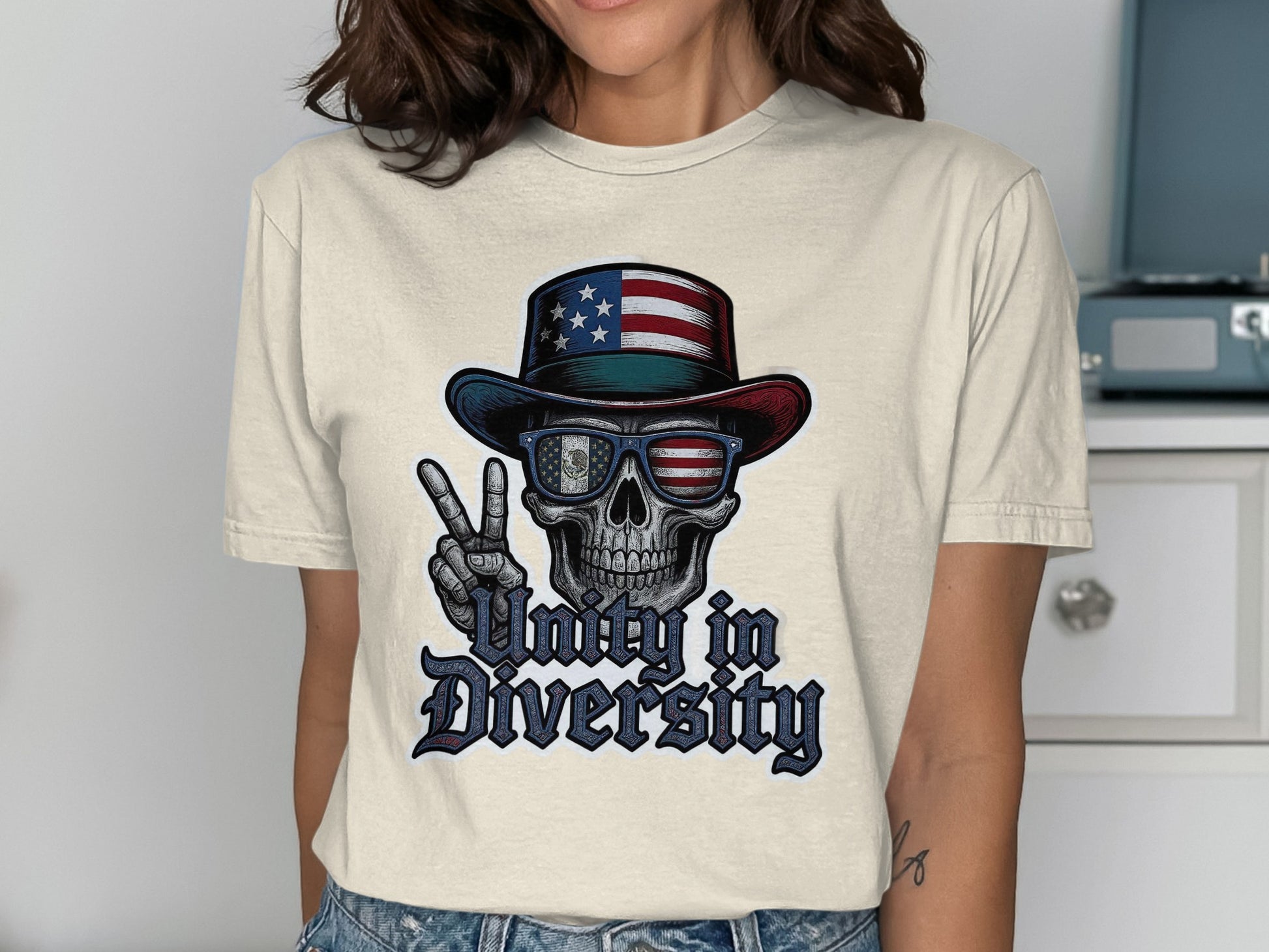 Unity in Diversity Skull Graphic T-shirt product type