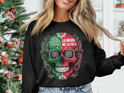 Festive Day of the Dead Skull Themed Sweatshirt product type