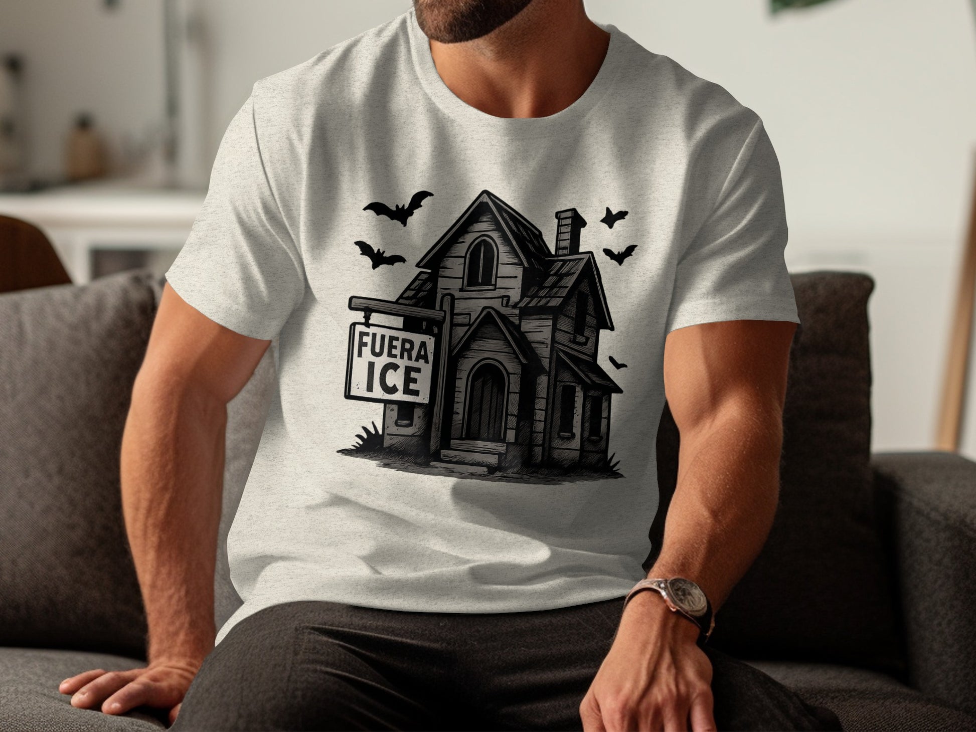 Haunted House Fuera Ice Design Graphic T-shirt product