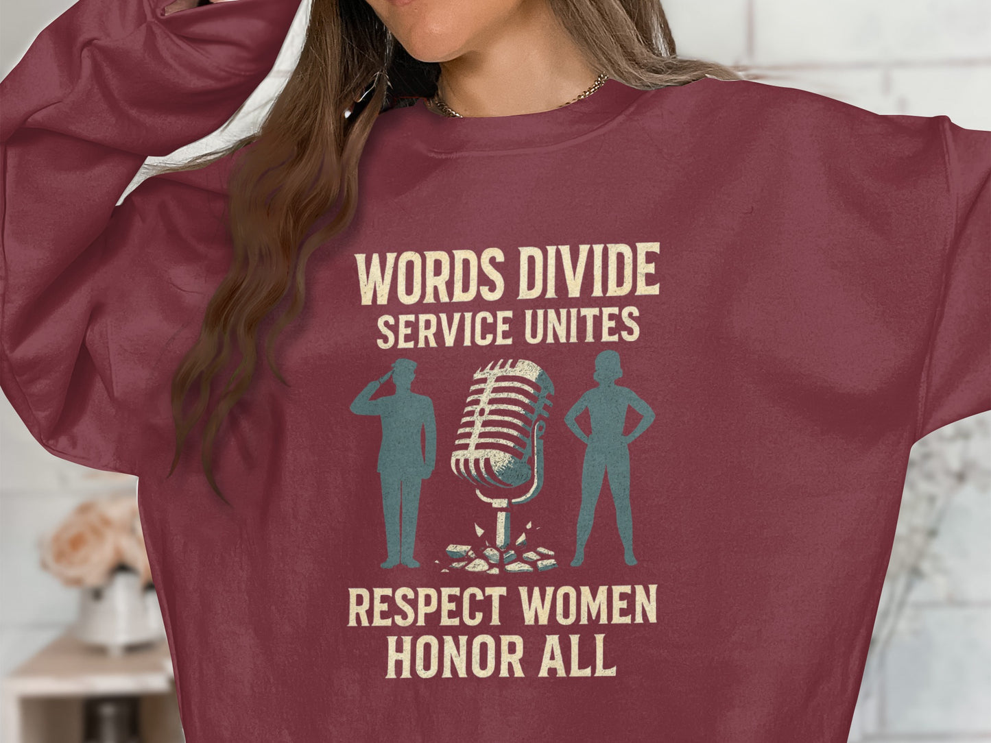Words Divide Service Unites Respect Women Honor All product type