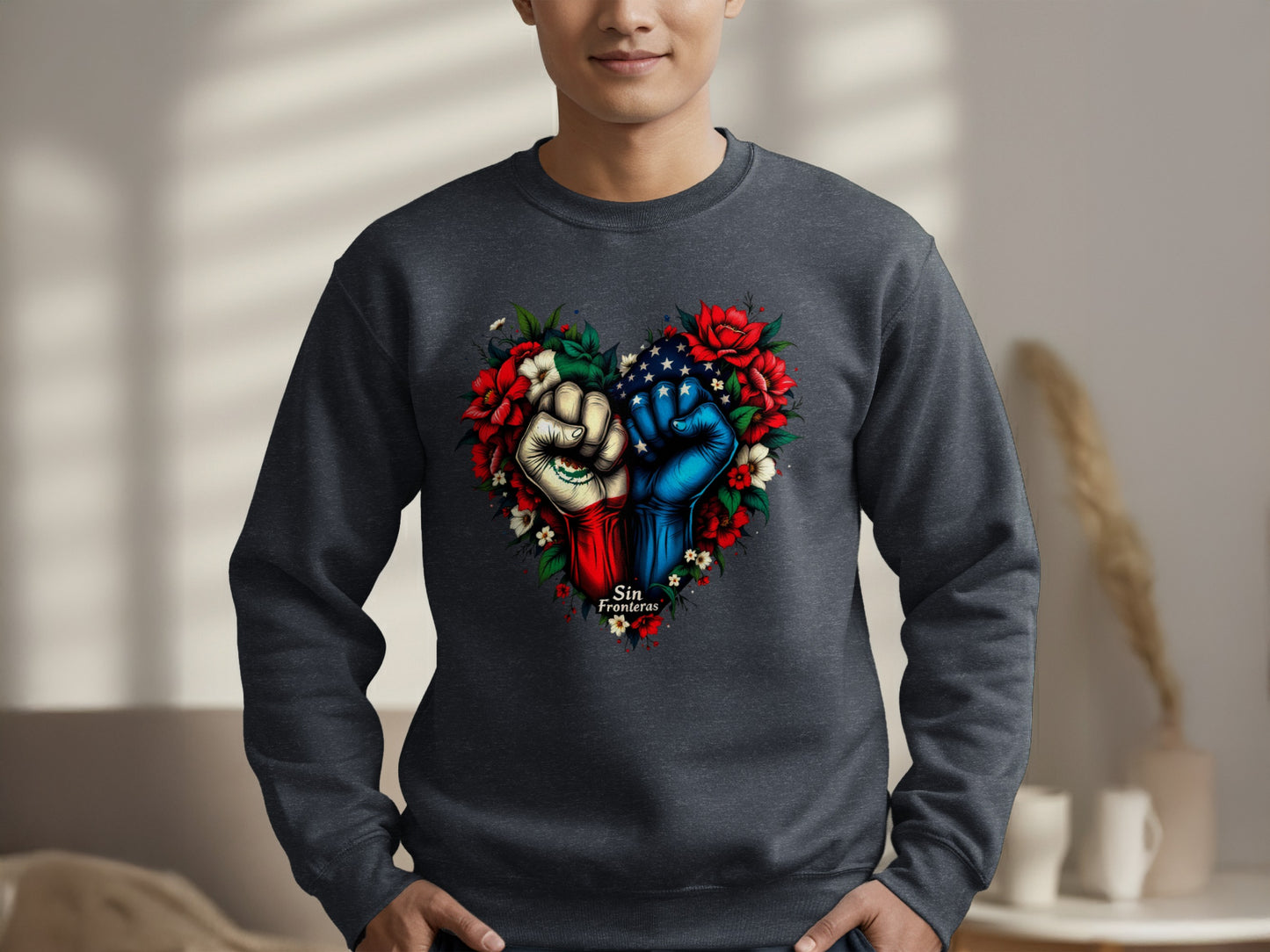Sin Fronteras Fist and Flowers Sweatshirt product type