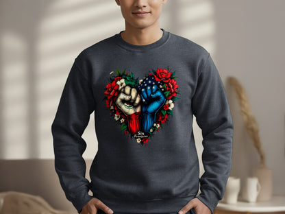 Sin Fronteras Fist and Flowers Sweatshirt product type