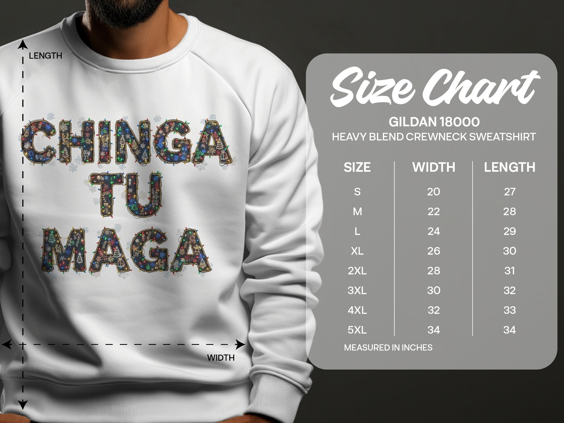 CHINGA TU MAGA Heavy Blend Crewneck Sweatshirt