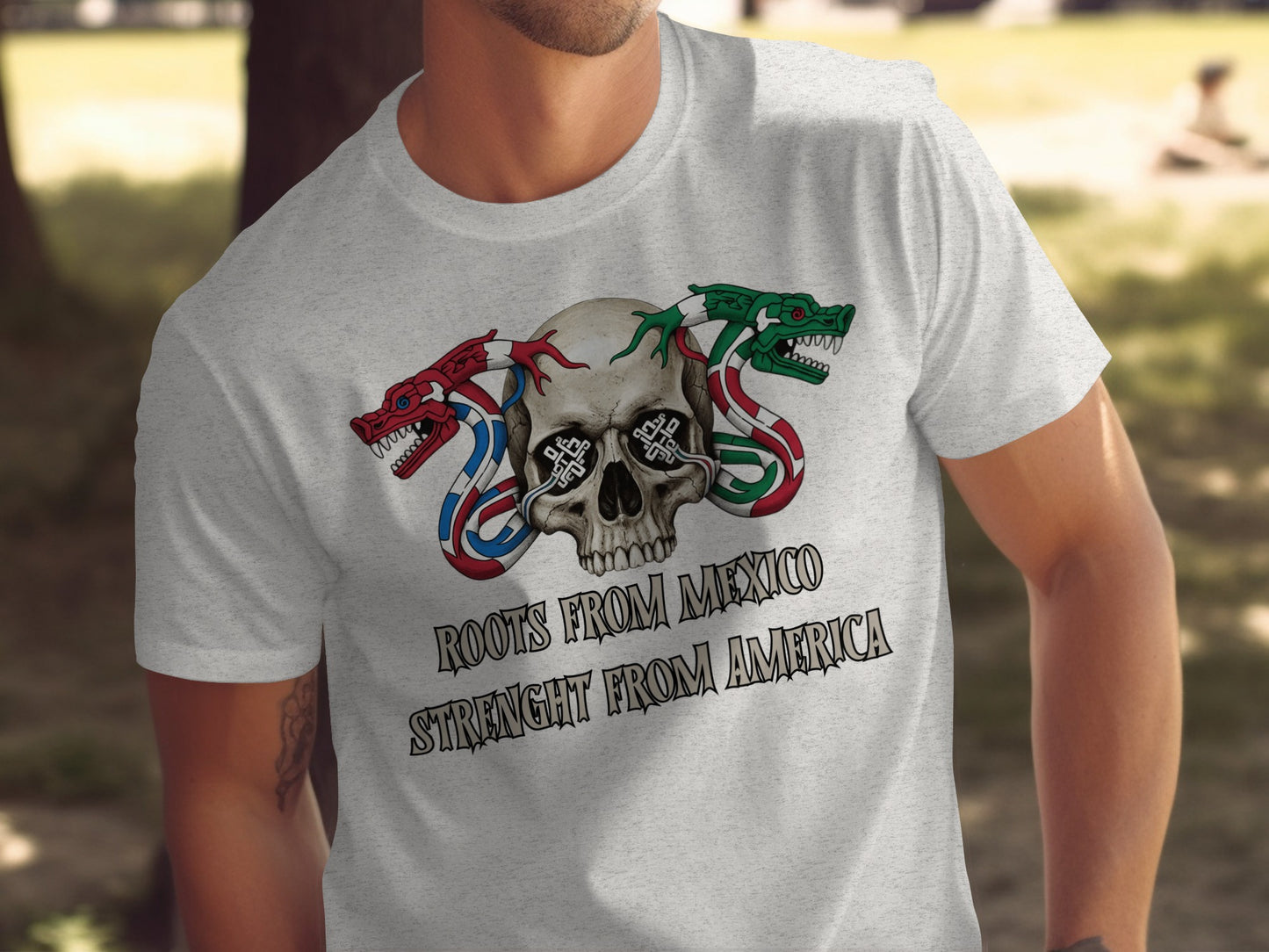 Roots from Mexico Straight from America T-shirt