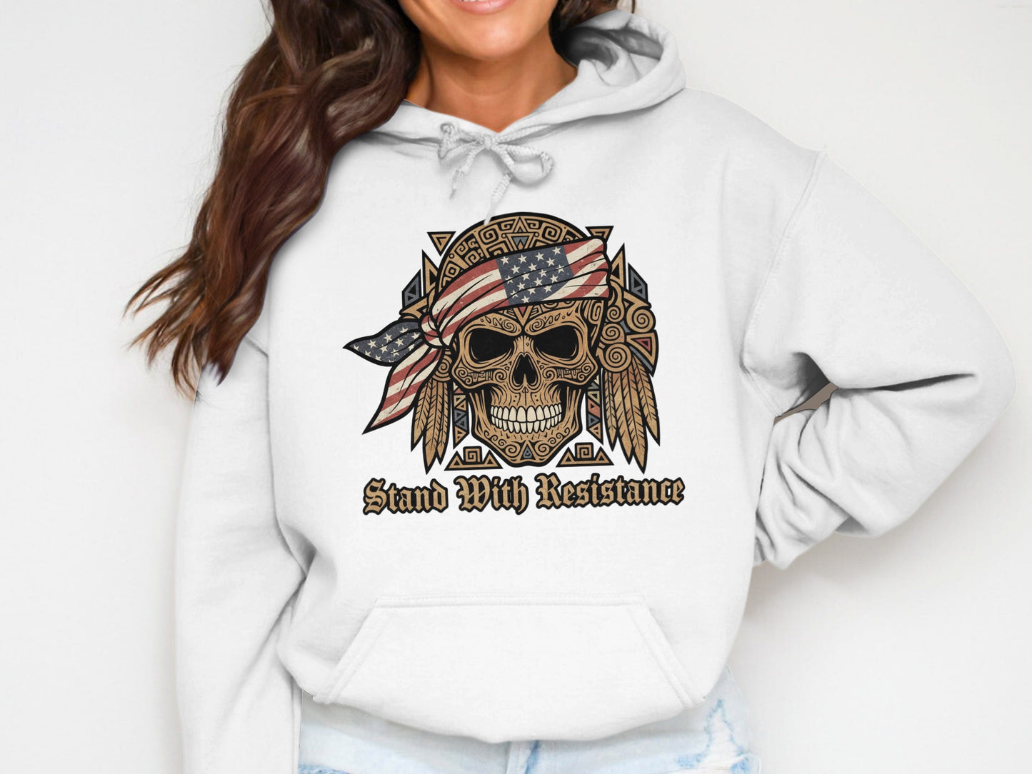 Stand With Resistance Skull Hoodie