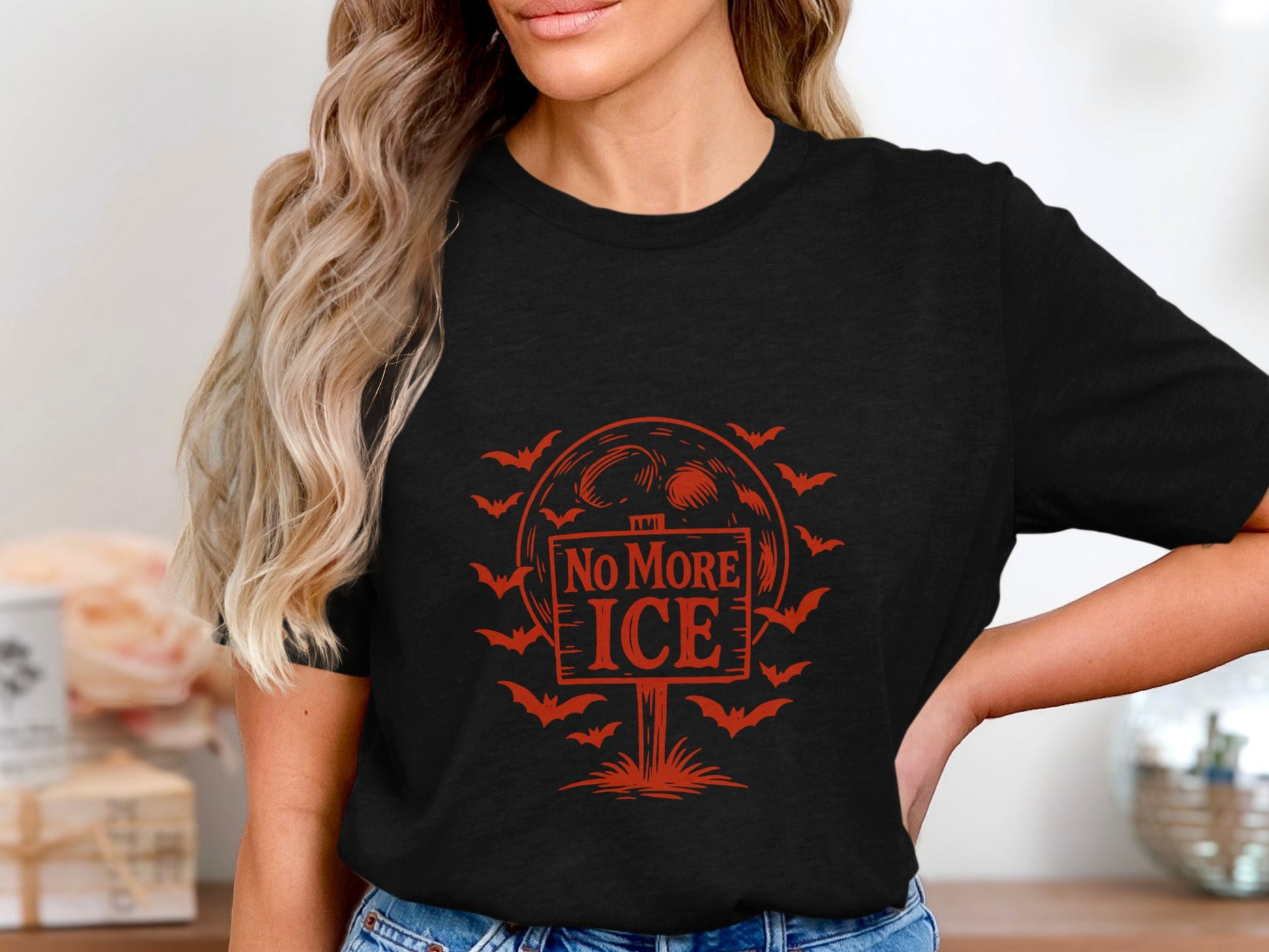 Halloween No More Ice Graphic Black T-Shirt product