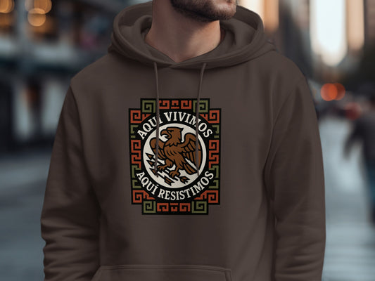 Aqui Vivimos Aqui Resistimos Graphic Hoodie product type
