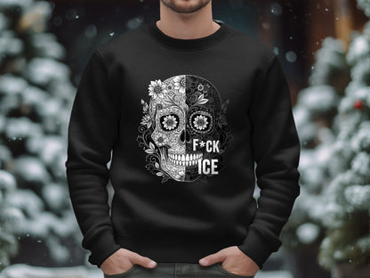 Skull Design Graphic Print Crew Neck Sweatshirt product