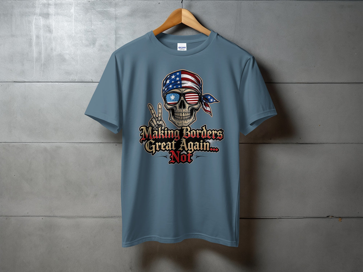 Making Borders Great Again Skull Design T-shirt product