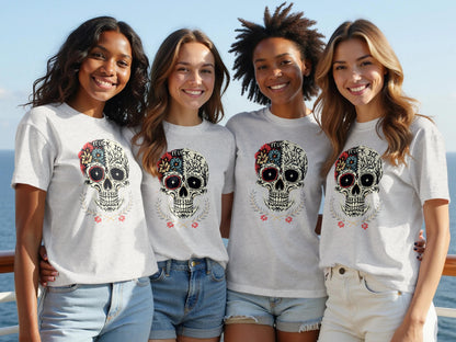 Colorful and Bold Skull Design T-shirt product type
