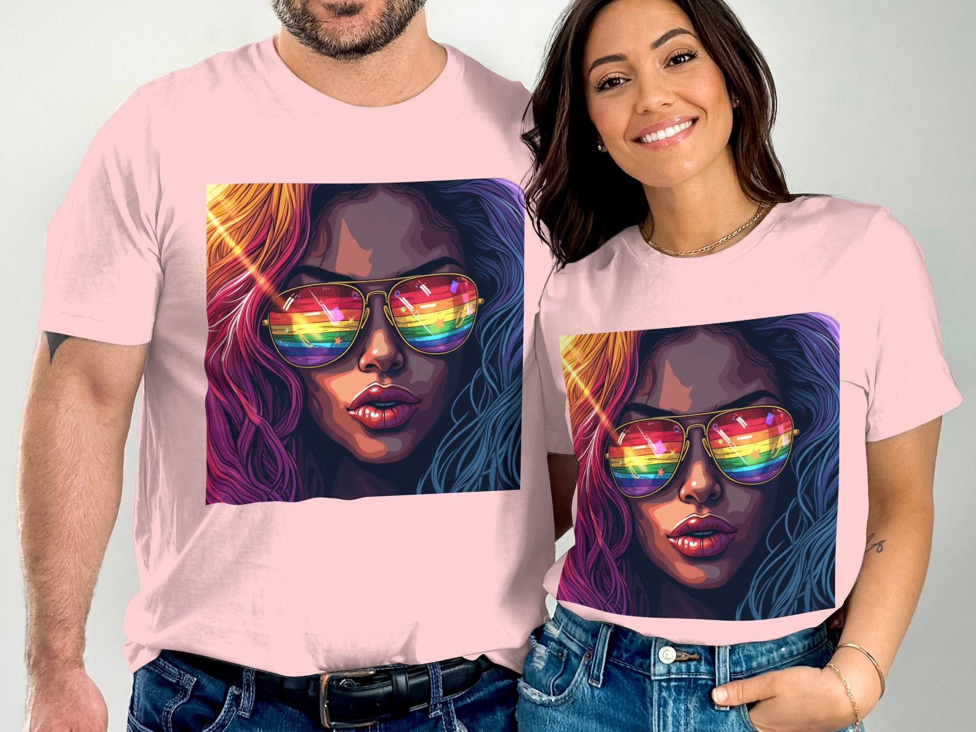 Colorful Artistic Sunglasses Print Casual Shirt product