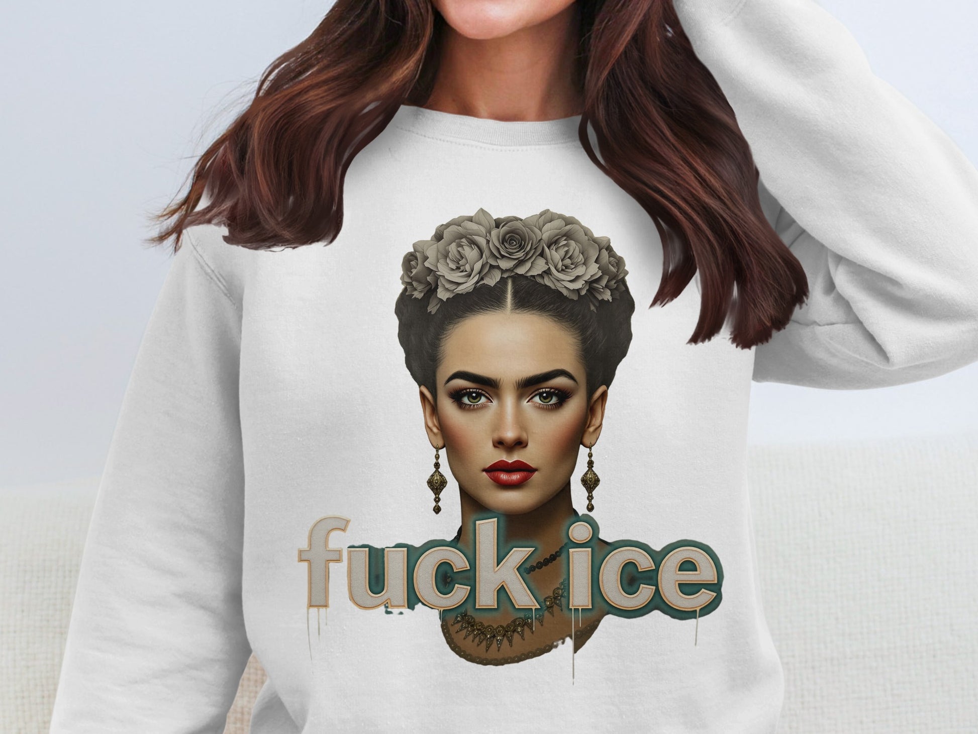 Unique Frida Portrait Statement Sweatshirt