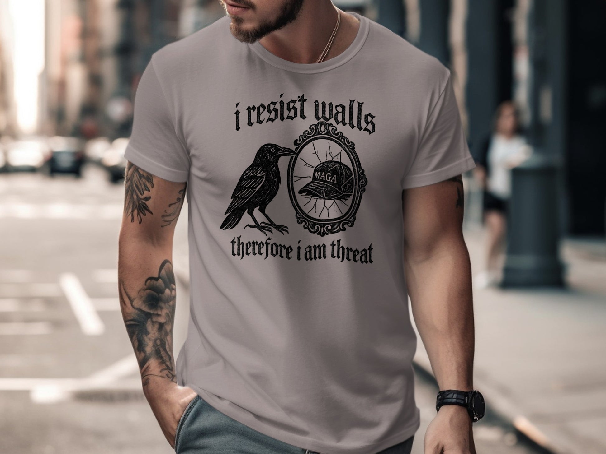 I Resist Walls Therefore I Am Threat Shirt
