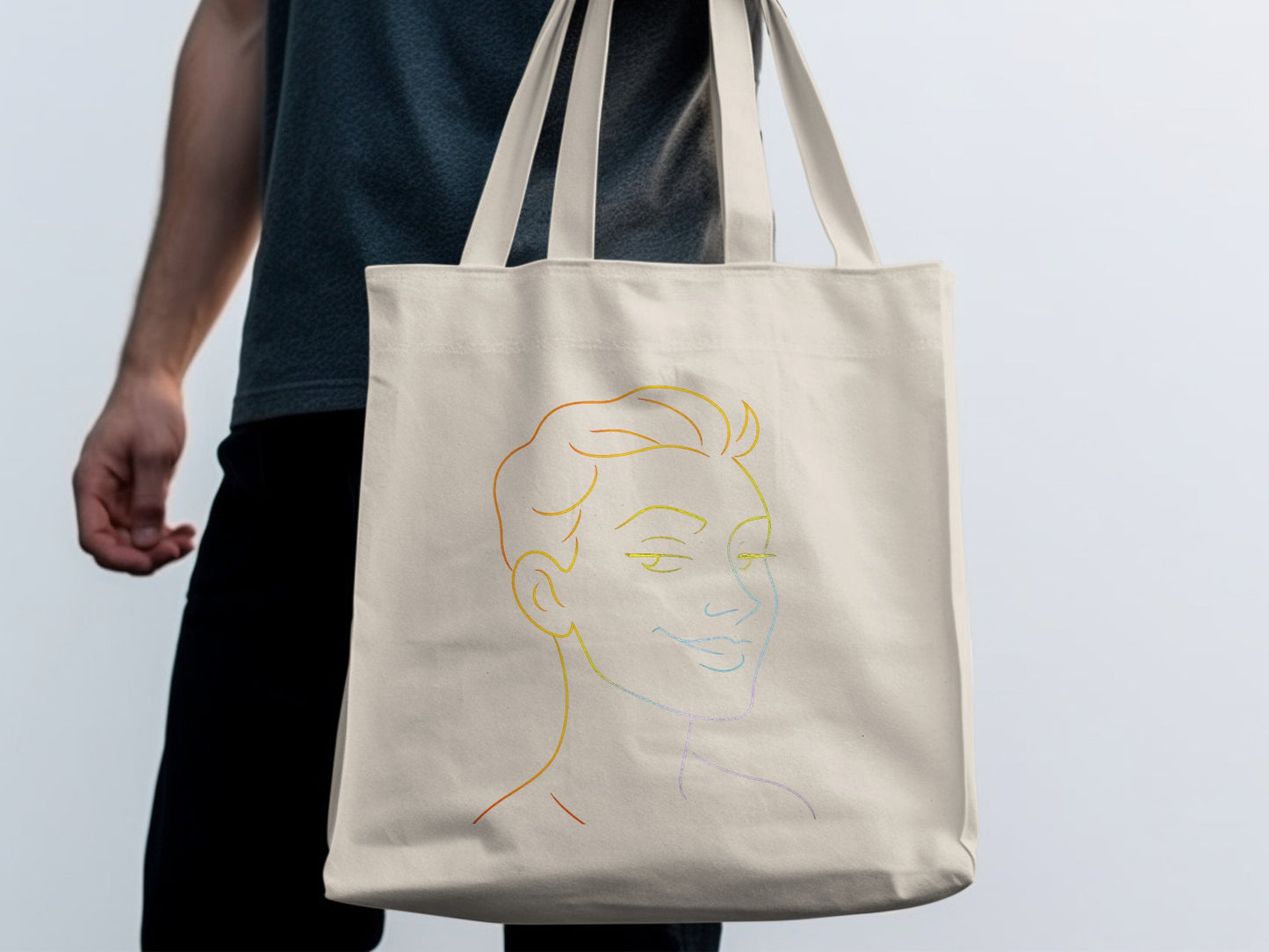 Minimalist Line Art Tote Bag Stylish Carry-all product