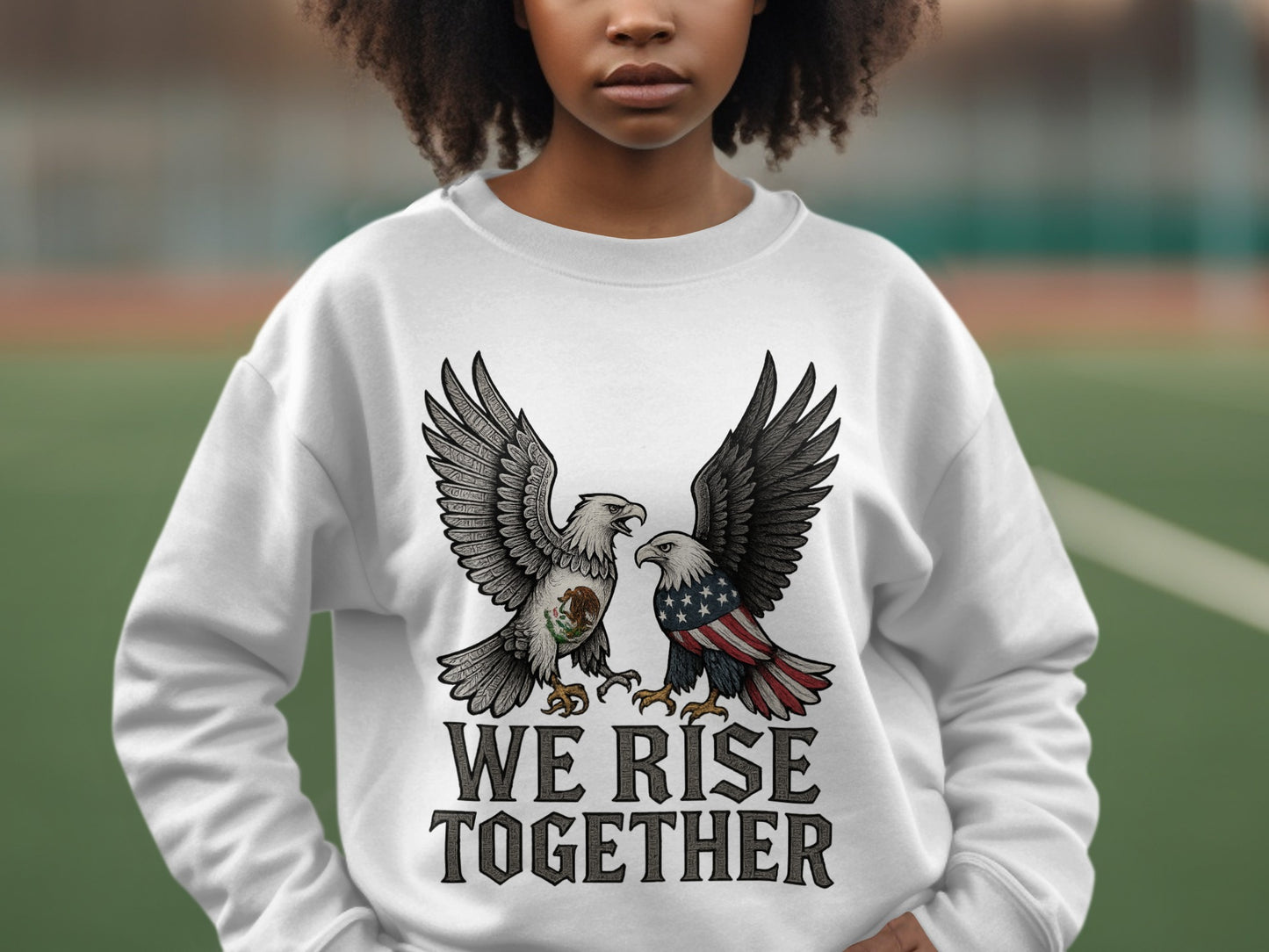 We Rise Together Eagle Design Sweatshirt Product