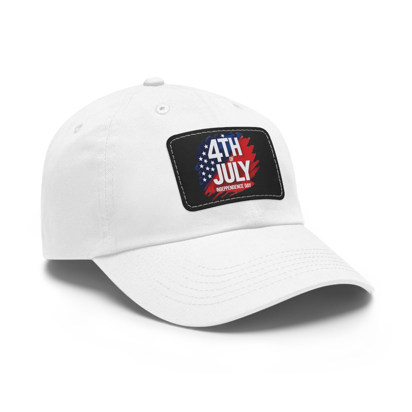 Patriotic Dad Hat with Leather Patch | 4th of July