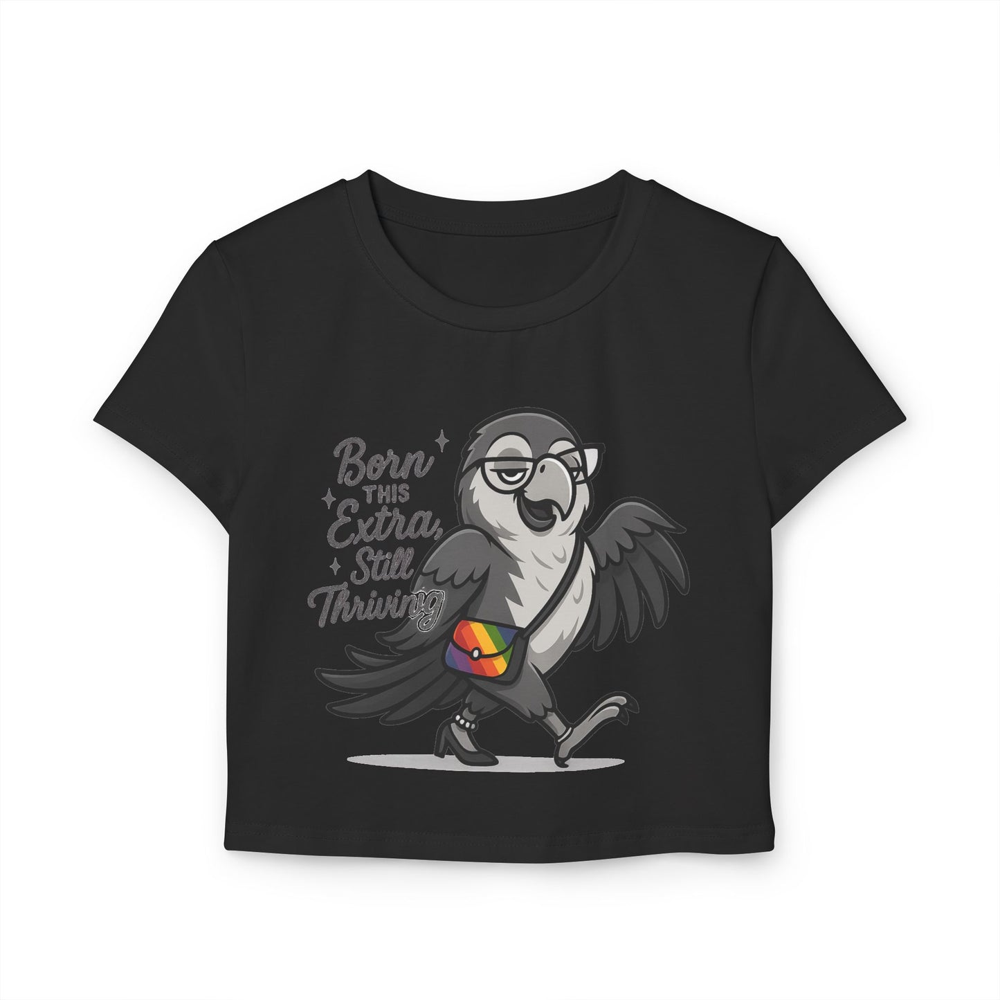 Born This Extra Baby Tee - Cute Pride Shirt for Confident Women