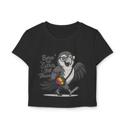 Born This Extra Baby Tee - Cute Pride Shirt for Confident Women