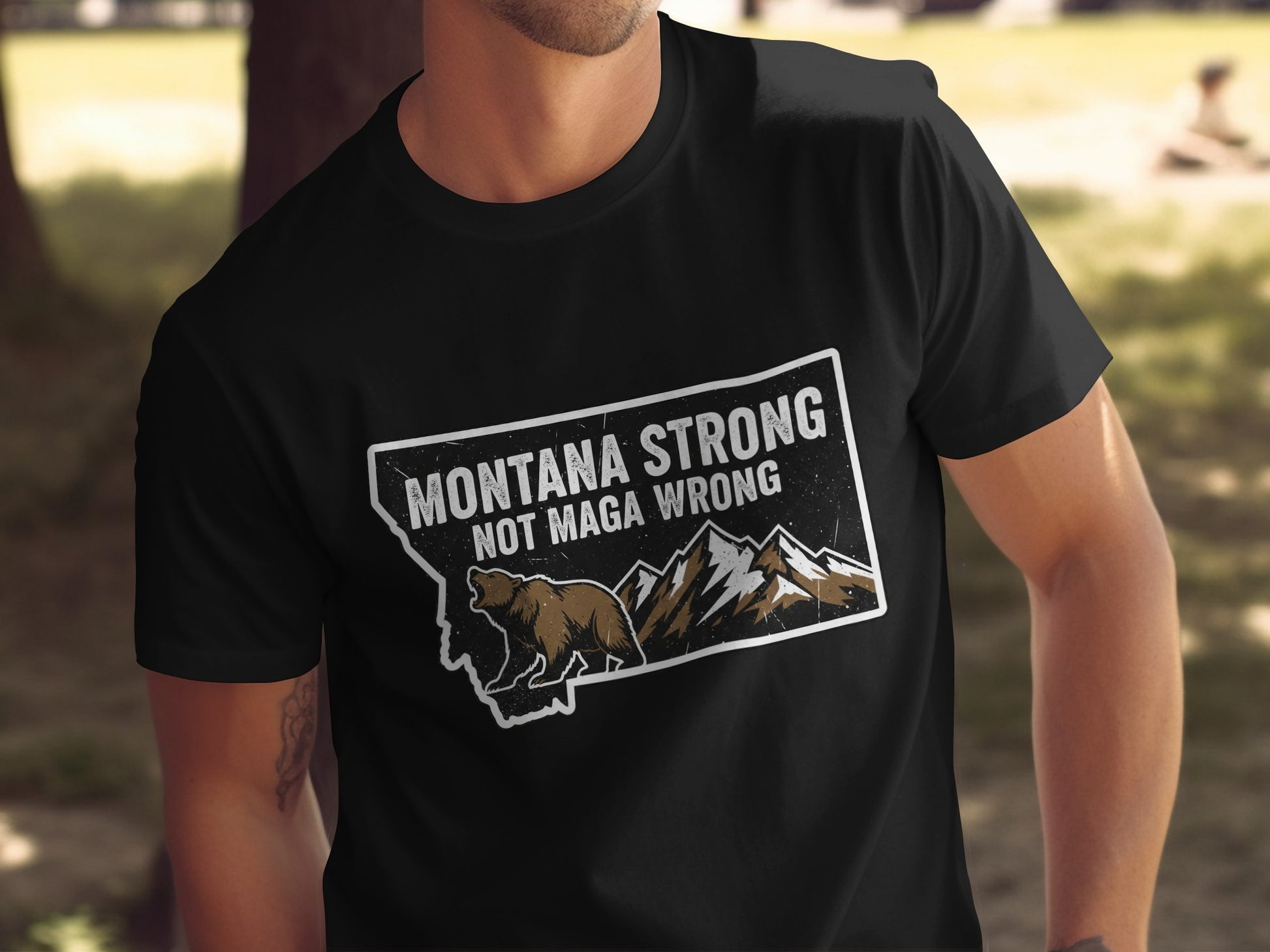 Montana Strong Not Maga Wrong Design T-Shirt product