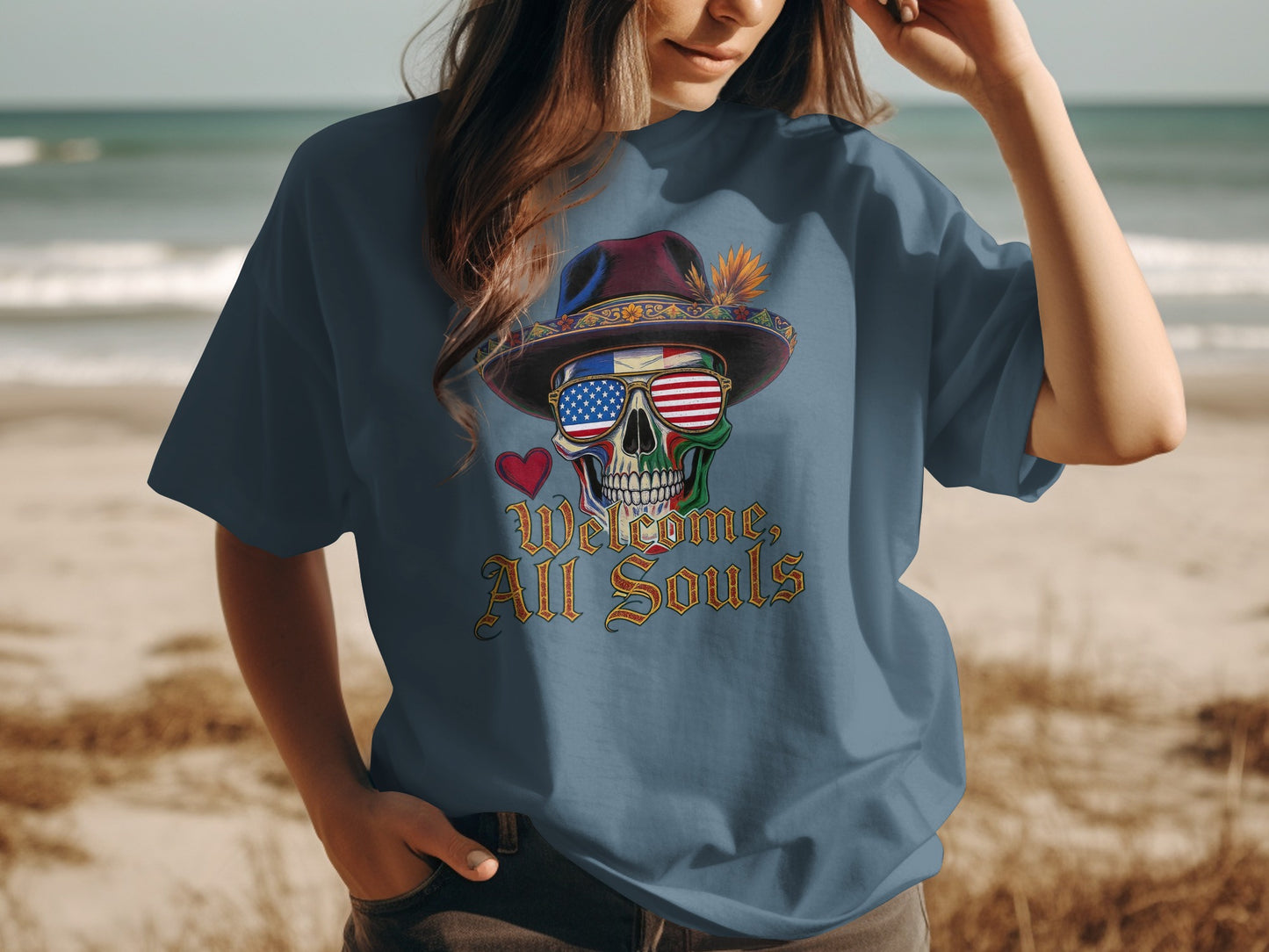 Welcome All Souls Skull Graphic T-shirt product type