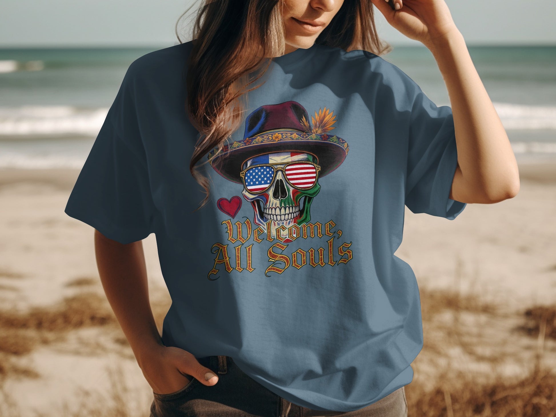 Welcome All Souls Skull Graphic T-shirt product type