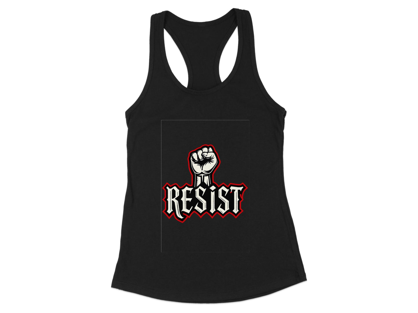 Resist Fist Design on Black Tank Top product