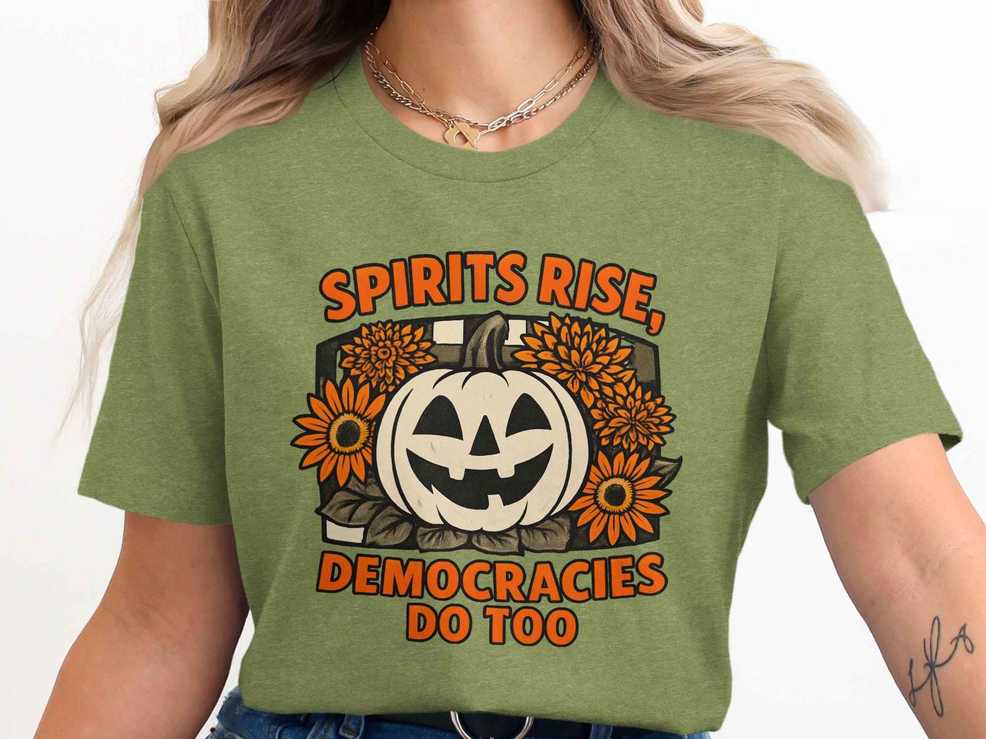 Spirits Rise Democracies Do Too Graphic Tee product
