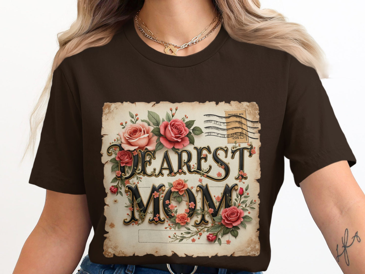 Dearest Mom Floral Design Women's T-Shirt product
