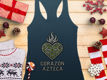 Corazón Azteca Graphic Tank Top for Stylish Looks