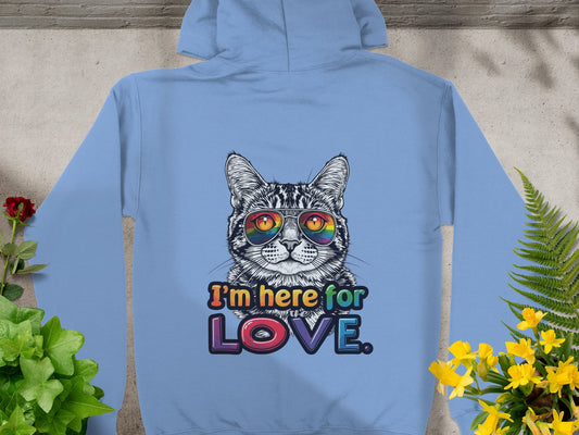 I'm Here for Love Cat Hoodie product