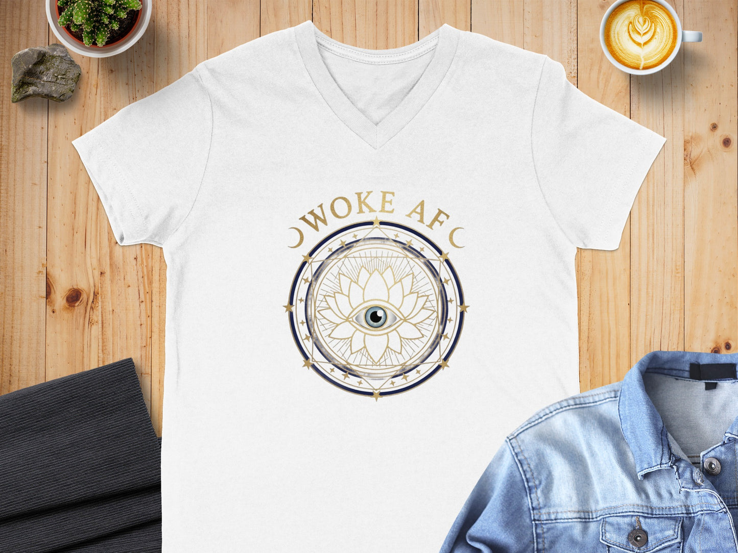 Woke AFC Design with Eye Flower Graphic T-Shirt product