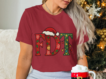 Festive FDT Christmas Themed Graphic Tee