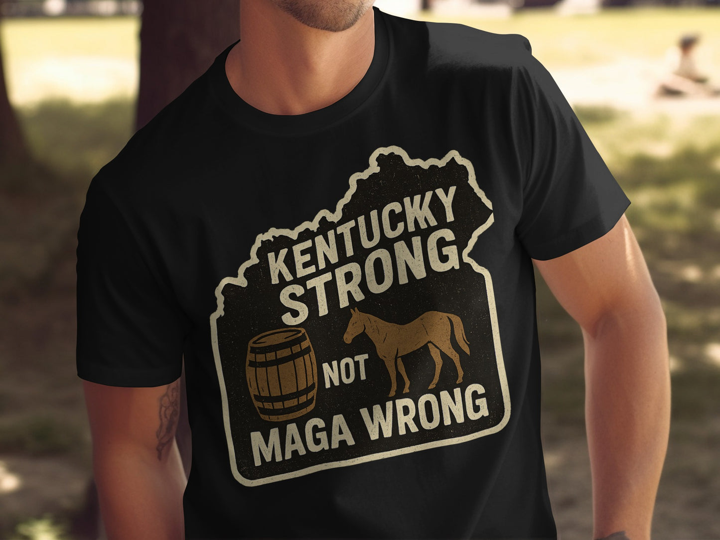 Kentucky Strong Not Maga Wrong Graphic T-Shirt product type