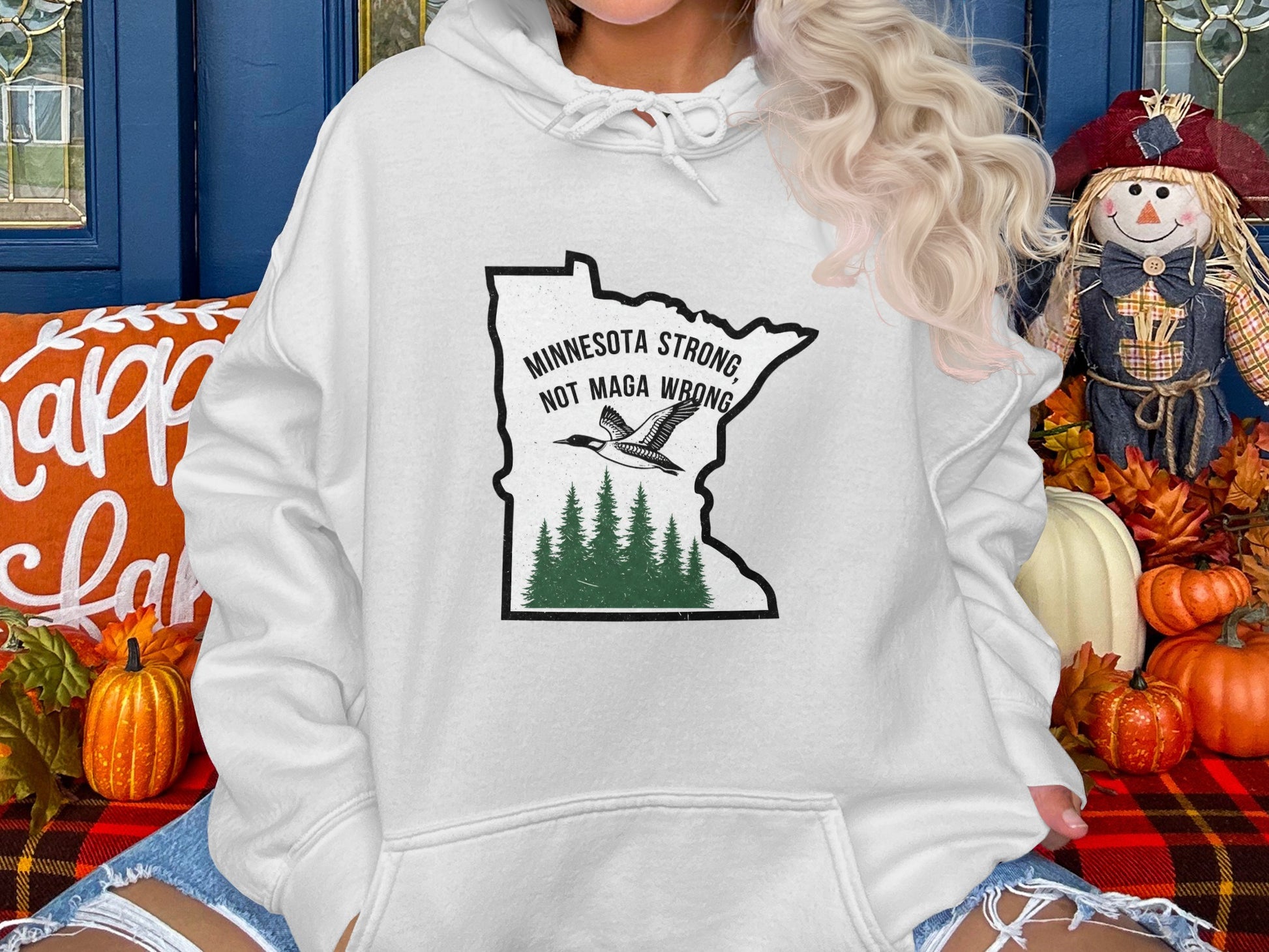 Minnesota Strong Not MAGA Wrong Hoodie product