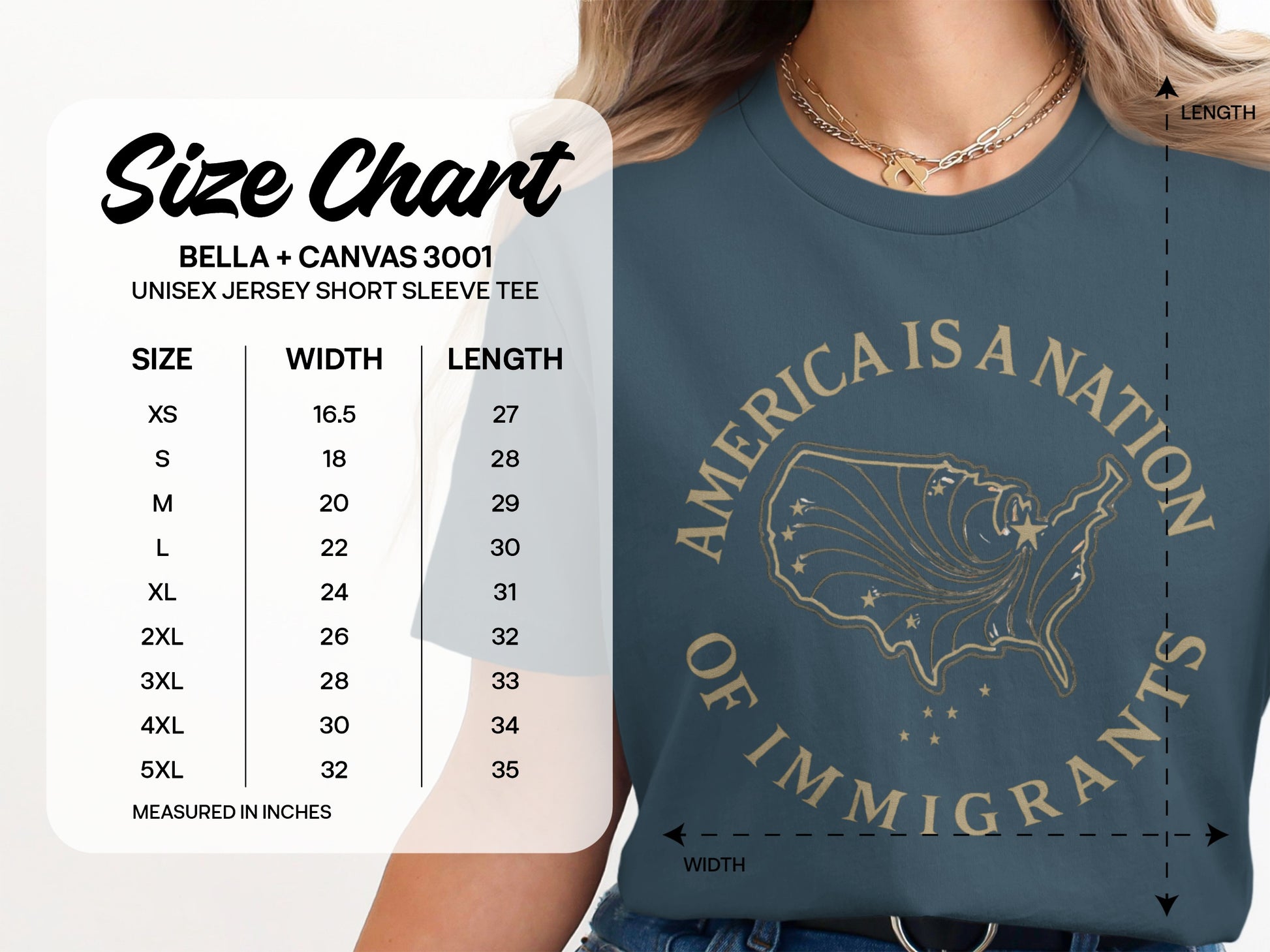 America Is A Nation Of Immigrants Unisex Jersey Tee