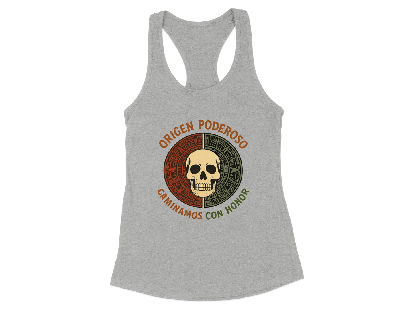 Origen Poderoso Caminamos Con Honor Skull Tank Top