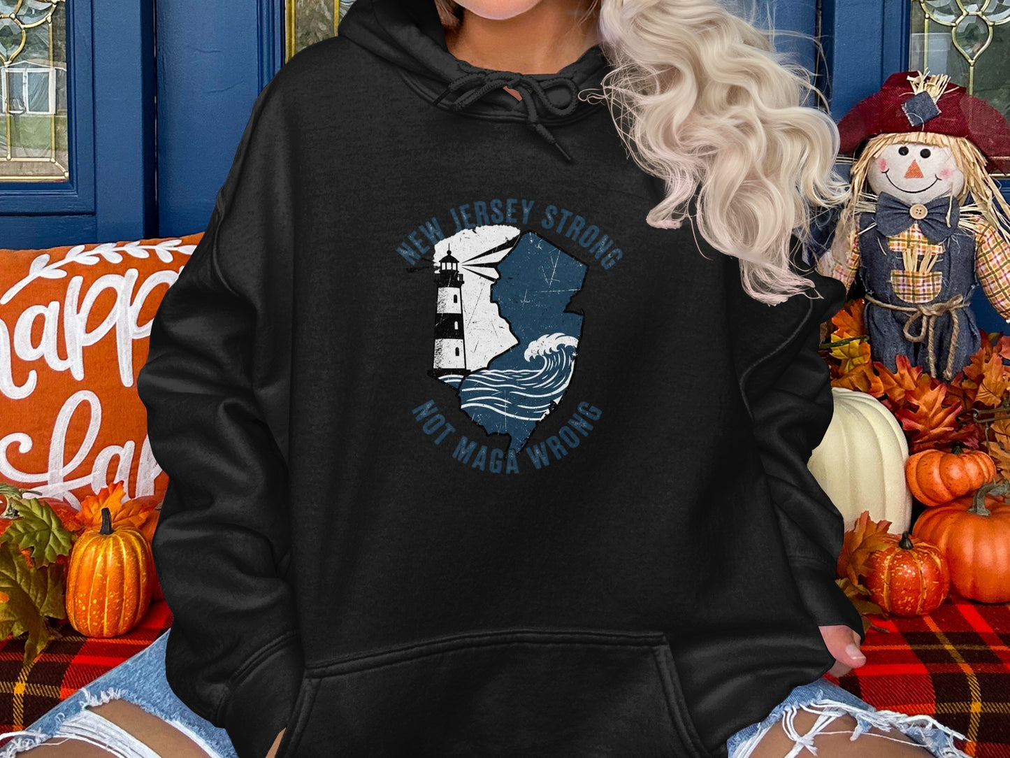 New Jersey Strong Not MAGA Wrong Hoodie product