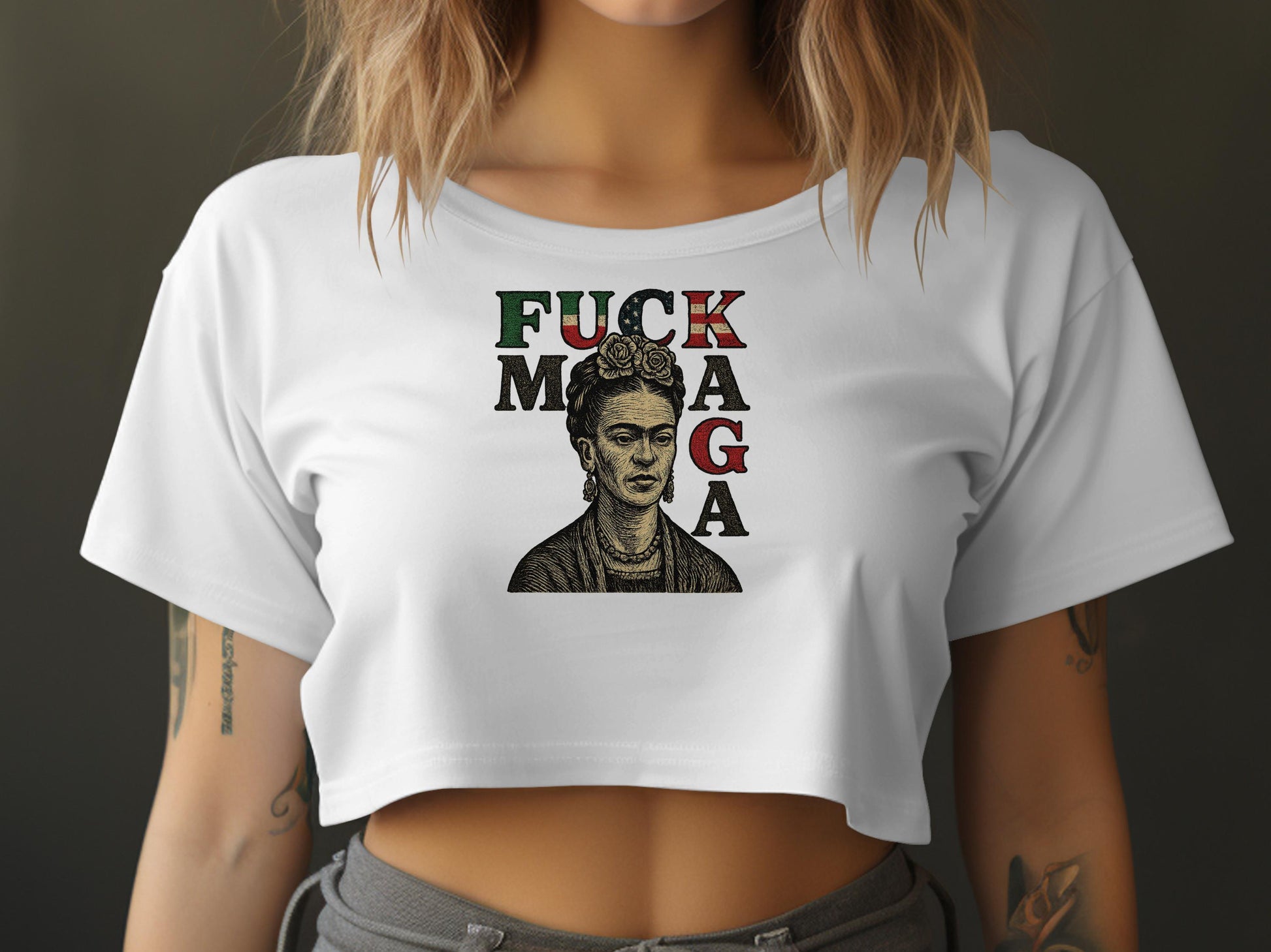 Bold Feminist Statement Graphic Cropped Tee product