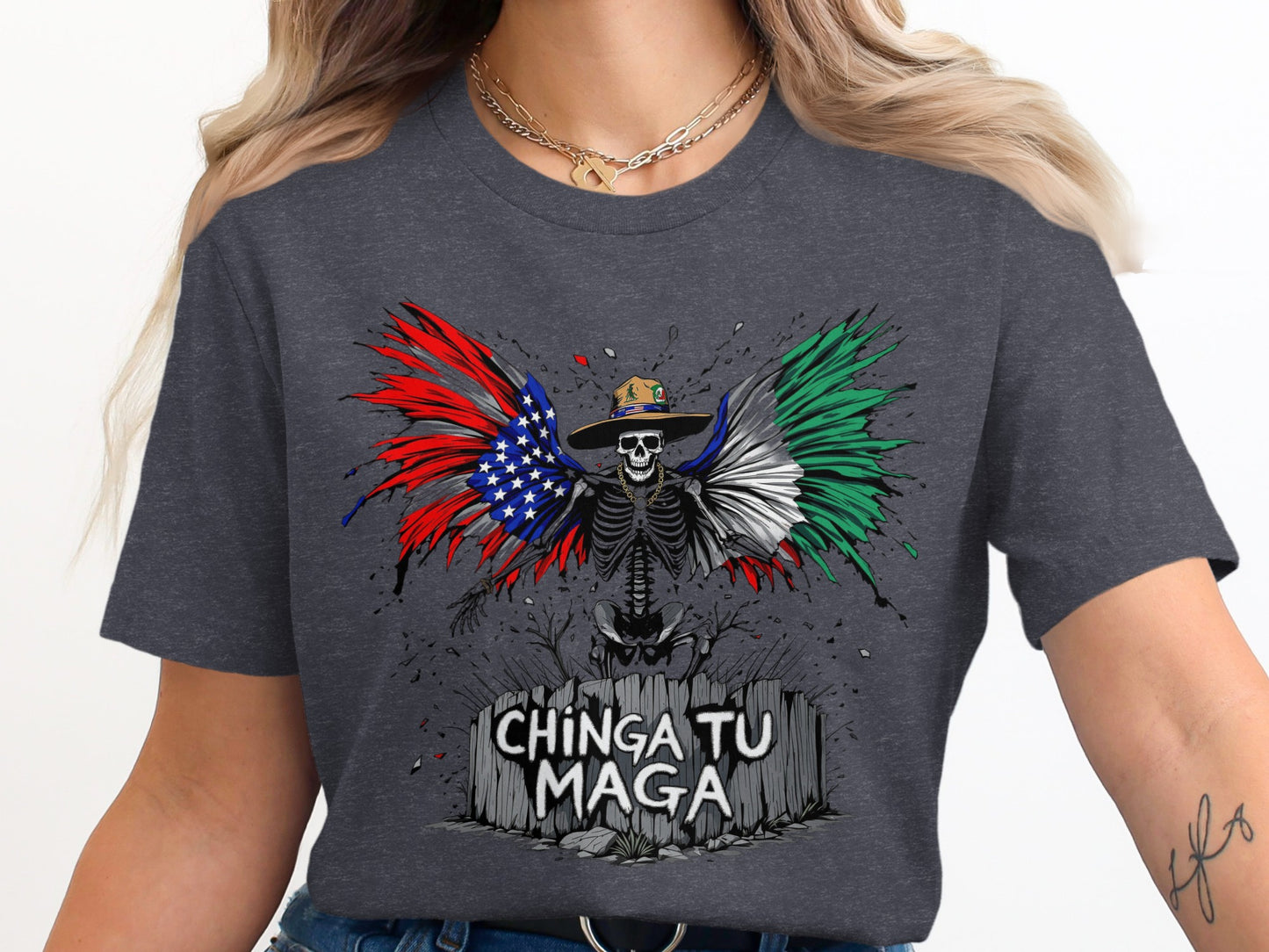 Chinga Tu Maga Graphic Short Sleeve Top product type