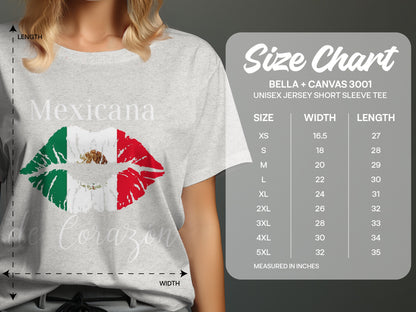 Mexican Flag Lips Graphic Unisex Short Sleeve Tee product