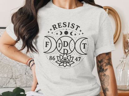 Resist Lunar Phases Graphic Short Sleeve Top product