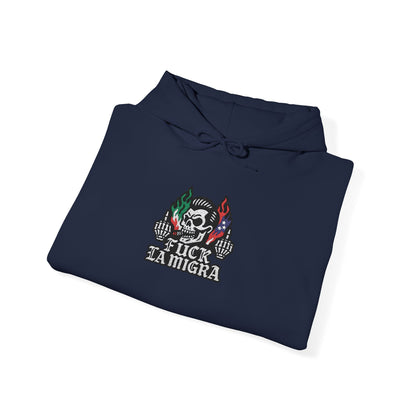 Fuck La Migra Embroidery Hoodie Anto Trump Hoodie Unisex Heavy Blend™ Hooded Sweatshirt