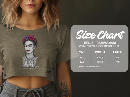 Frida Kahlo Inspired Women's Crop Tee product type